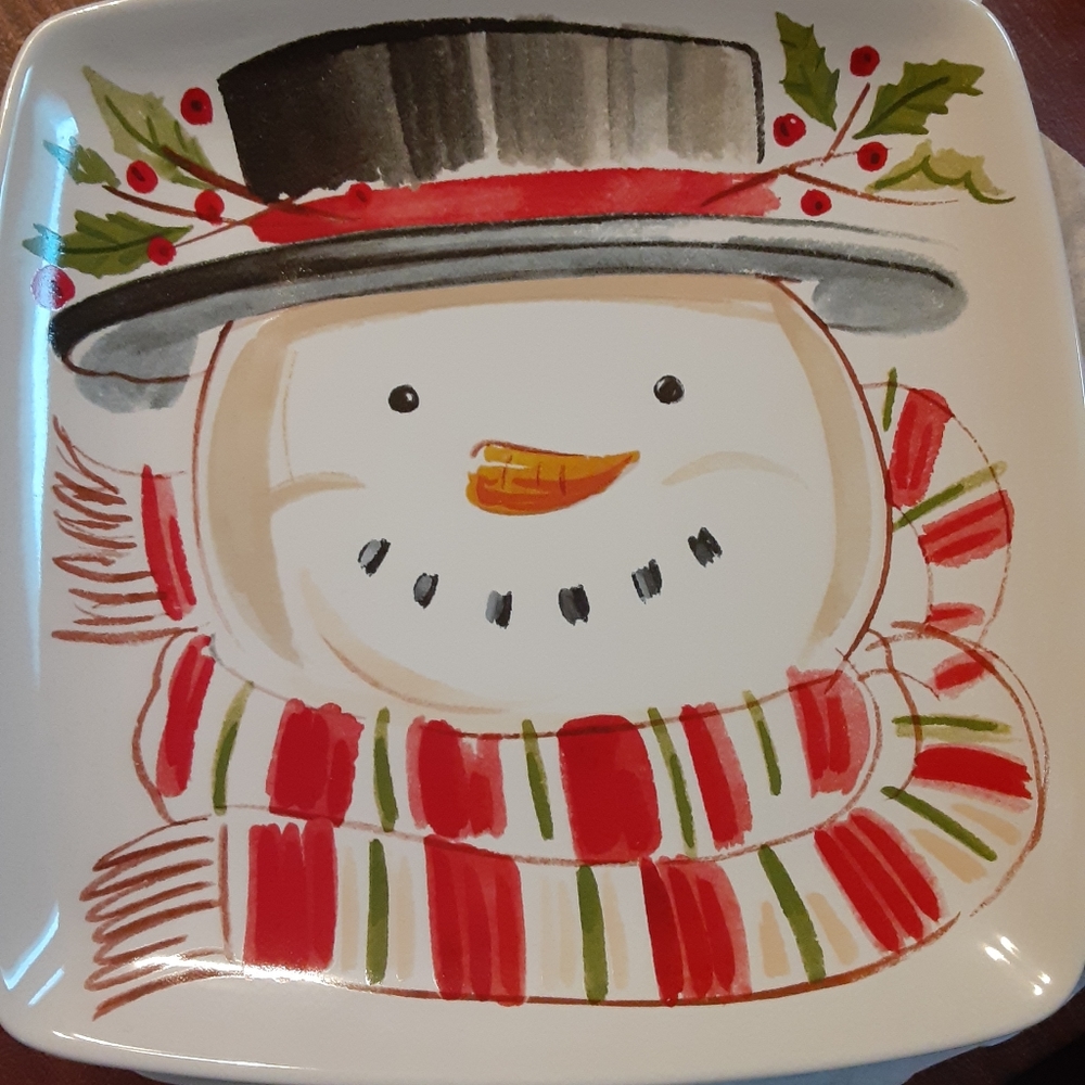 Longaberger Top Hat Snowman Set